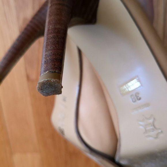 Miz Mooz Cream Tan Heels - Picture 9 of 15